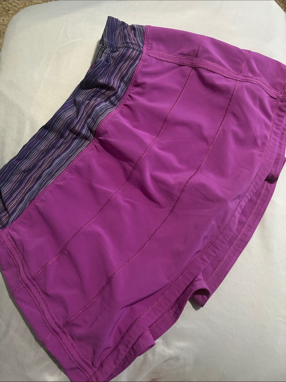 Lululemon fuchsia color Athletic Skort with Striped Waistband